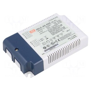 Power supply: switched-mode | LED | 45W | 54÷90VDC | 500mA | 90÷295VAC