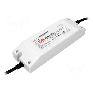 Power supply: switched-mode | LED | 46W | 20VDC | 15÷20VDC | 2.3A | IP64