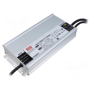 Power supply: switched-mode | LED | 480W | 137÷274VDC | 1.75A | IP67