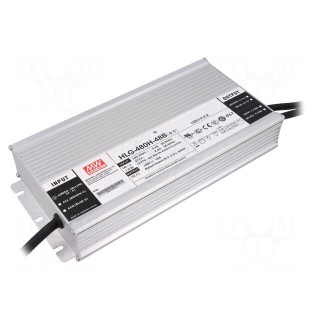 Power supply: switched-mode | LED | 480W | 48VDC | 10A | 90÷305VAC | IP67
