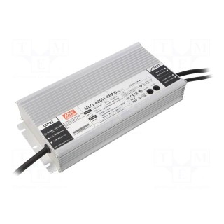 Power supply: switched-mode | LED | 480W | 48VDC | 5÷10A | 90÷305VAC