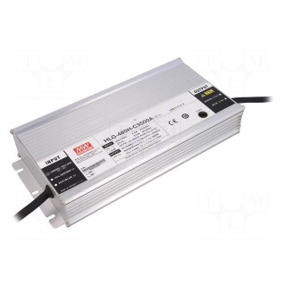 Power supply: switched-mode | LED | 480W | 68÷137VDC | 1750÷3500mA