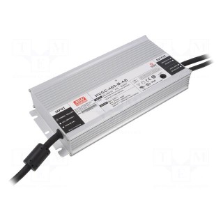 Power supply: switched-mode | LED | 480W | 92÷228.5VDC | 1050÷2625mA