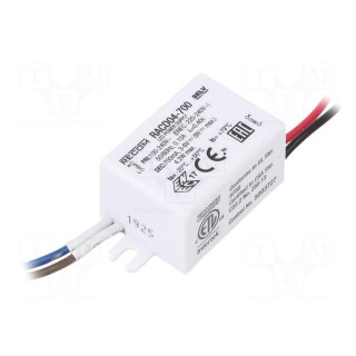 Power supply: switched-mode | LED | 4W | 3÷6VDC | 700mA | 90÷264VAC