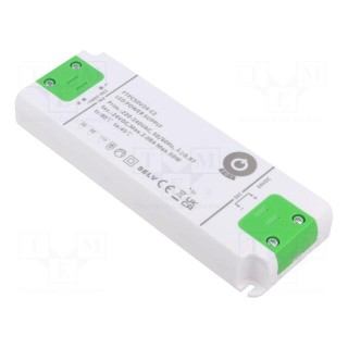 Power supply: switched-mode | LED | 50W | 24VDC | 2.08A | 198÷264VAC