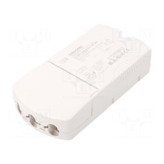 Power supply: switched-mode | LED | 50W | 30÷43VDC | 1200mA | IP20 | LC