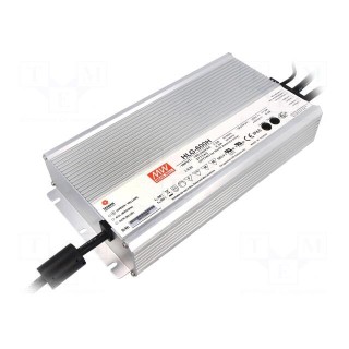 Power supply: switched-mode | LED | 600W | 48VDC | 6.2÷12.5A | IP65