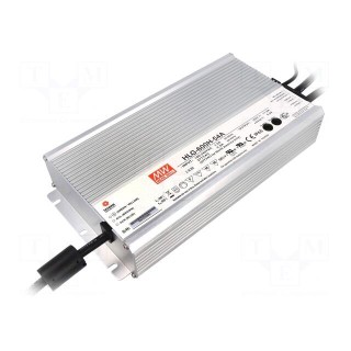 Power supply: switched-mode | LED | 600W | 54VDC | 5.6÷11.2A | IP65