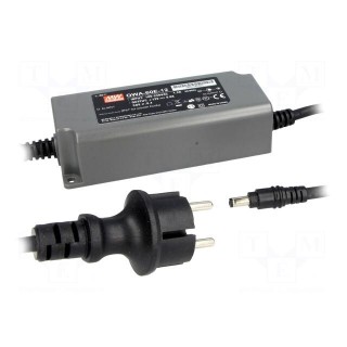 Power supply: switched-mode | LED | 60W | 54VDC | 1.12A | 90÷264VAC