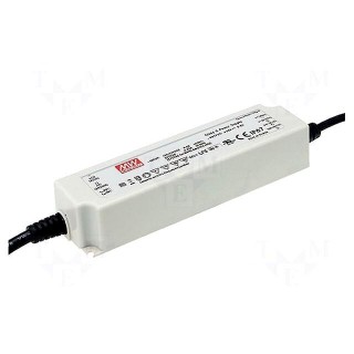 Power supply: switched-mode | LED | 60.12W | 36VDC | 1.67A | 90÷305VAC