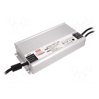 Power supply: switched-mode | LED | 650W | 92.8÷232VDC | 1400÷3500mA