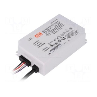 Power supply: switched-mode | LED | 65W | 46÷62VDC | 1050mA | IP67 | 86%