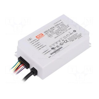 Power supply: switched-mode | LED | 65W | 69÷93VDC | 700mA | 180÷295VAC