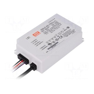 Power supply: switched-mode | LED | 65W | 69÷93VDC | 700mA | 180÷295VAC
