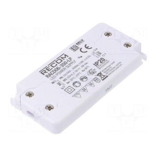 Power supply: switched-mode | LED | 6W | 2÷18VDC | 350mA | 198÷264VAC