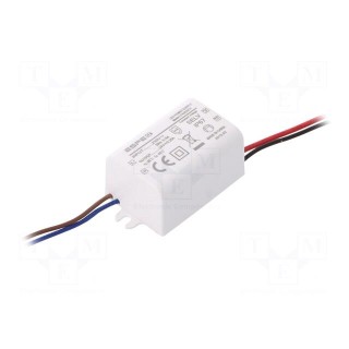 Power supply: switched-mode | LED | 6W | 24VDC | 250mA | 220÷240VAC