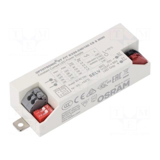 Power supply: switched-mode | LED | 7.6W | 30÷42VDC | 90÷180mA | IP20