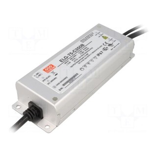 Power supply: switched-mode | LED | 74.9W | 107÷214VDC | 350mA | IP67