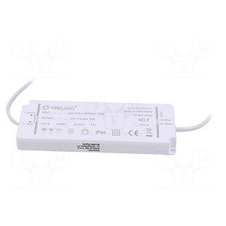 Power supply: switched-mode | LED | 75W | 12VDC | 6.25A | 220÷240VAC