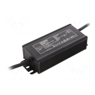 Power supply: switched-mode | LED | 75W | 16÷53VDC | 1400mA | IP67 | LCO