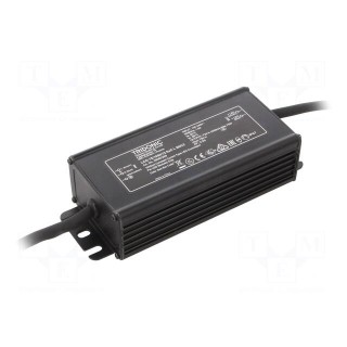 Power supply: switched-mode | LED | 75W | 22÷72VDC | 1050mA | IP67 | LCO