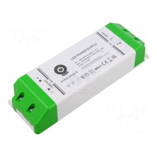 Power supply: switched-mode | LED | 75W | 24VDC | 3125mA | 220÷240VAC