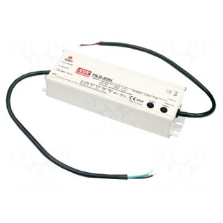 Power supply: switched-mode | LED | 80W | 24VDC | 2.04÷3.4A | 90÷305VAC