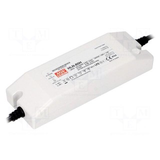 Power supply: switched-mode | LED | 81.6W | 48VDC | 43÷53VDC | 1.7A