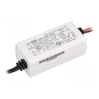 Power supply: switched-mode | LED | 8W | 8÷16VDC | 500mA | 180÷264VAC
