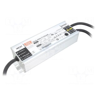 Power supply: switched-mode | LED | 90.3W | 84÷129VDC | 420÷700mA