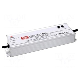 Power supply: switched-mode | LED | 95.58W | 54VDC | 49÷58VDC | IP65