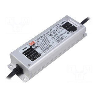 Power supply: switched-mode | LED | 96W | 36VDC | 1.33÷2.66A | IP65