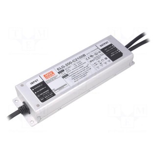 Power supply: switched-mode | LED | 201.6W | 48÷96VDC | 2100mA | IP67