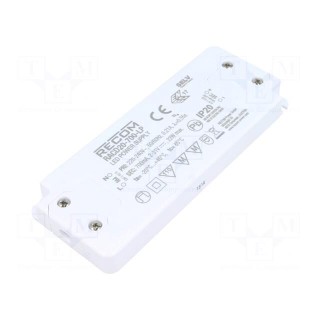 Power supply: switched-mode | LED | 20W | 2÷31VDC | 700mA | 198÷264VAC