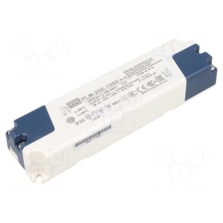 Power supply: switched-mode | LED | 25.2W | 14÷24VDC | 1050mA | IP30