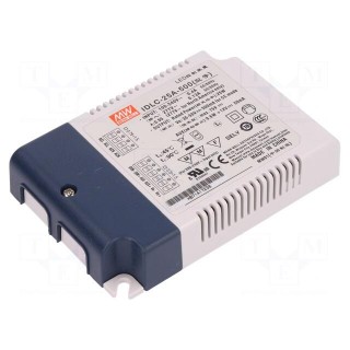 Power supply: switched-mode | LED | 25W | 35÷50VDC | 500mA | 90÷295VAC