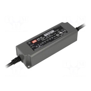Power supply: switched-mode | LED | 40.08W | 12VDC | 7.2÷12VDC | 3.34A