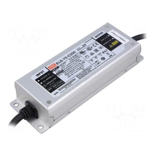 Power supply: switched-mode | LED | 74.9W | 107÷214VDC | 350mA | IP67