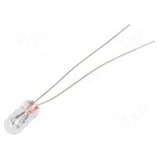 Filament lamp: miniature | 28VDC | 24mA | Bulb: T1 | Ø: 3.15mm | L: 6.35mm