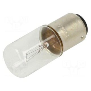 Filament lamp: miniature | BA15D | transparent | 24VDC | 24VAC