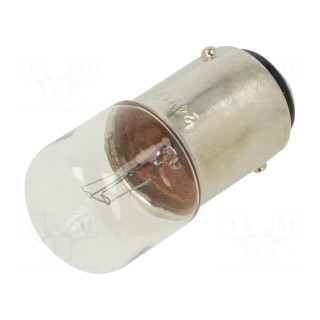 Filament lamp: miniature | BA15D | transparent | 24VDC | 24VAC