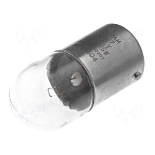 Filament lamp: miniature | BA15S | 12VDC | Bulb: cylindrical | 5W