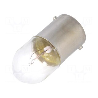 Filament lamp: miniature | BA15S | 24VDC | Bulb: cylindrical | 5W