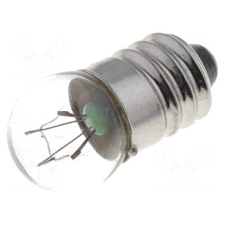 Filament lamp: miniature | E10 | 12VDC | 100mA | Bulb: spherical | 1.2W