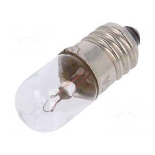 Filament lamp: miniature | E10 | 6VDC | 150mA | Bulb: cylindrical | 1W
