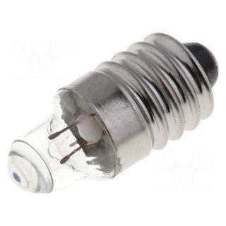 Filament lamp: standard | E10 | 2.2VDC | 250mA | Bulb: lens | 0.55W