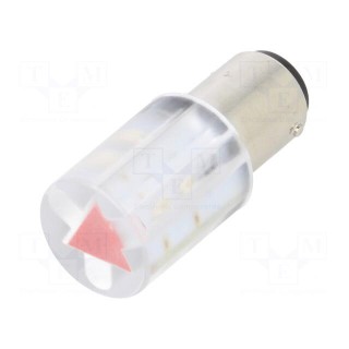 LED lamp | red | BA15D,T20 | 24VDC | 24VAC | -20÷60°C | Mat: plastic