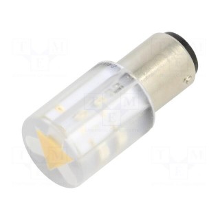 LED lamp | yellow | BA15D,T20 | 24VDC | 24VAC | -20÷60°C | Mat: plastic