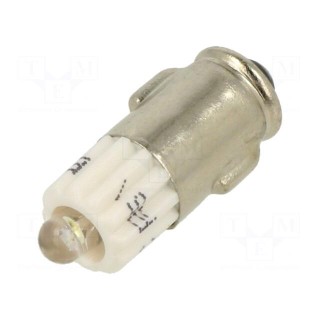 Indicator: LED | BA7S,T2 | white | plastic | 24VAC | 24VDC | -20÷60°C
