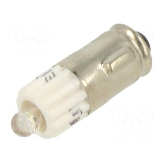 Indicator: LED | BA7S,T2 | white | plastic | 28VAC | 28VDC | -20÷60°C